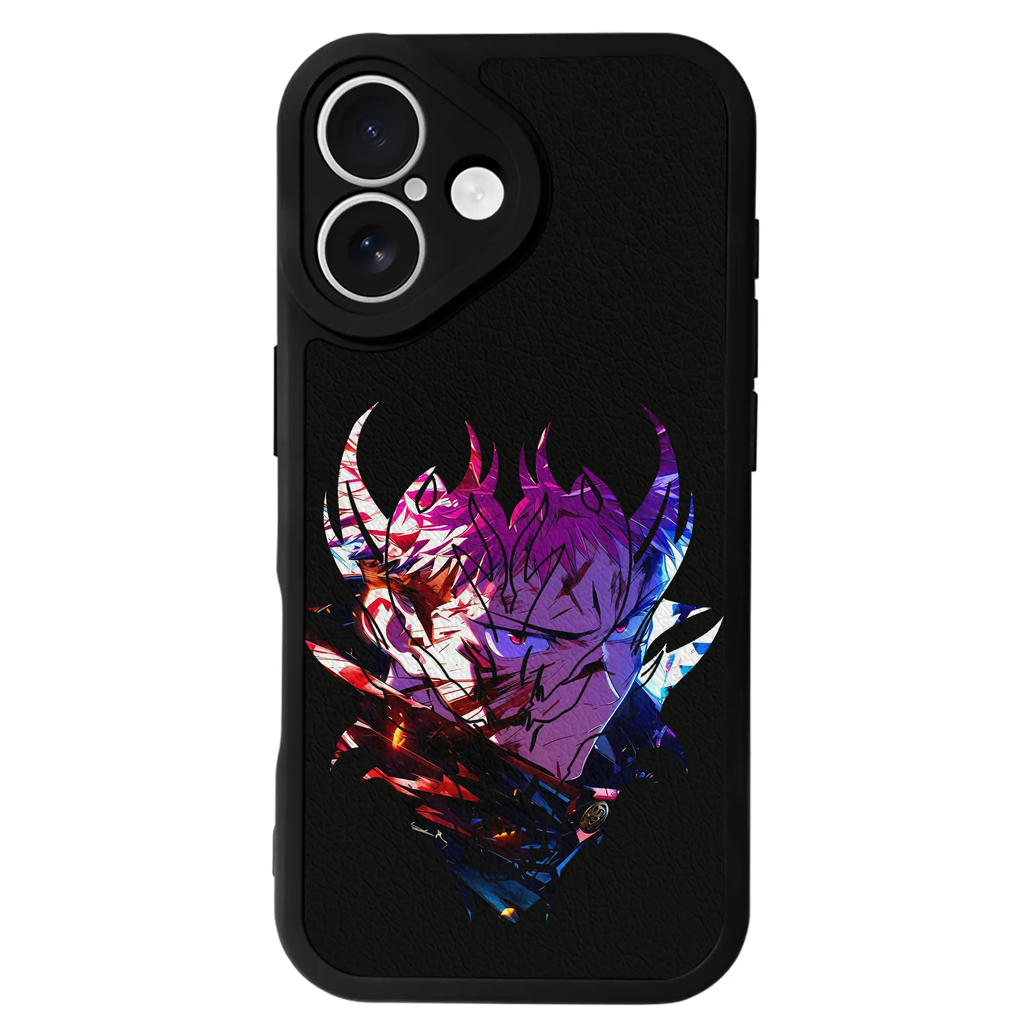 呪術廻戦 グッズ,虎杖 悠仁 - IPhone 16シリーズ対応 ・ シリコンスマホケース ・ レザー調 ・ 高精度フィット ・ 耐衝撃 ・ ワイヤレス充電対応 ・ 精密カット